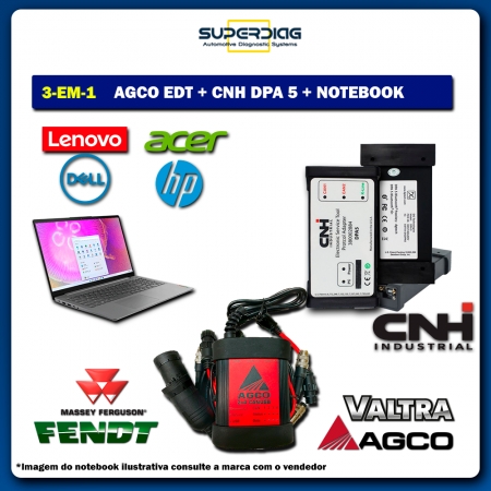 2-IN-1 AGCO ( EDT MASSEY / VALTRA / FENDT ) & CASE ( NEWHOLLAND E CASE ) NOOTBOOK INCLUSO 