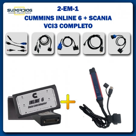 imagem do produto 2-IN-1 SCANIA VCI 3 & CUMMINS INLINE 6 FULL SYSTEM
